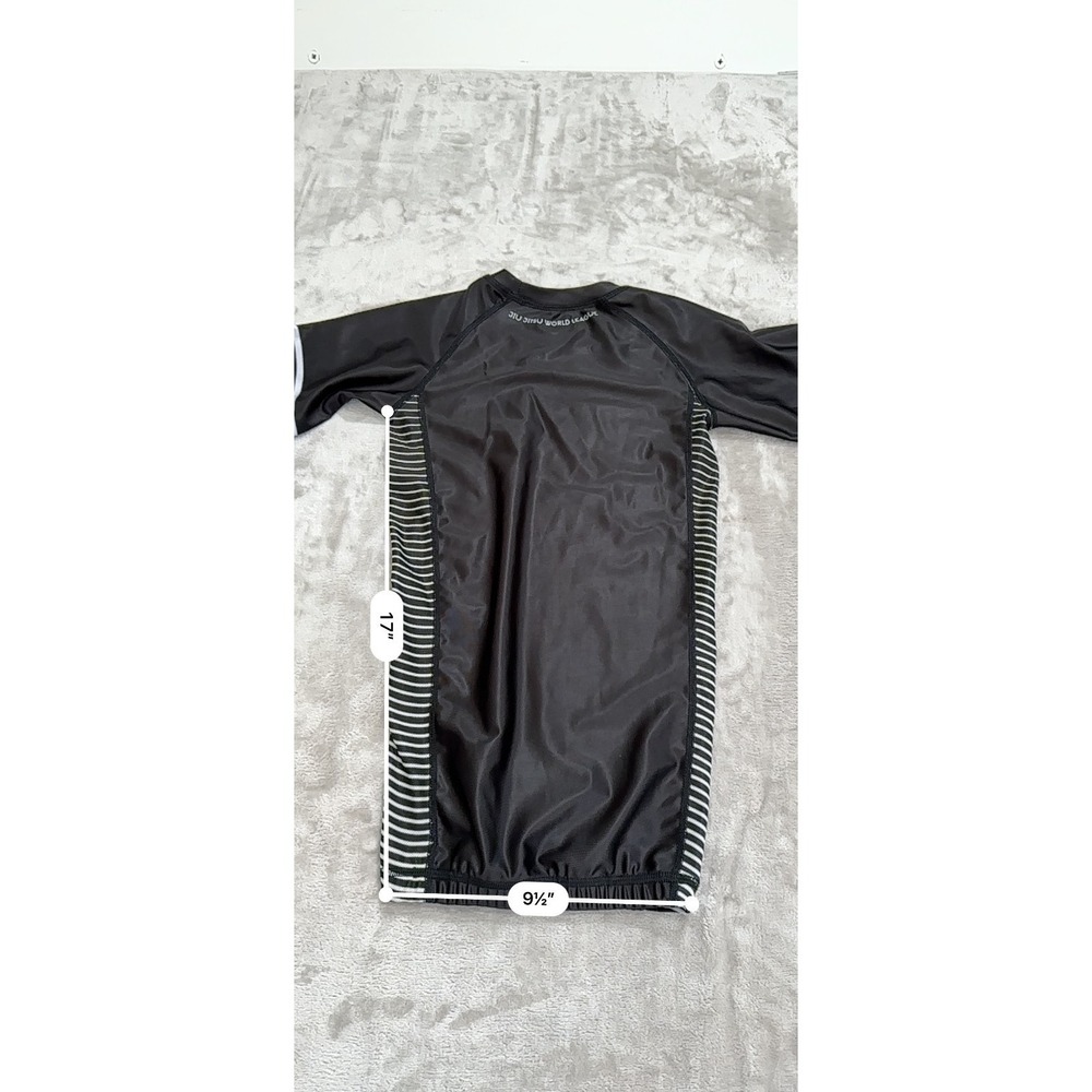 Rash Guard Kids Size Youth Large YL Black Gray Long Sleeve Rashguard JJWL EUC - Picture 7 of 7